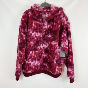 Eddie Bauer We Wander Fleece 1/2-Zip Hoodie Desert Pink XL